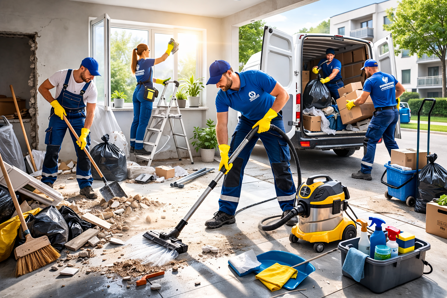 junk removal team in action