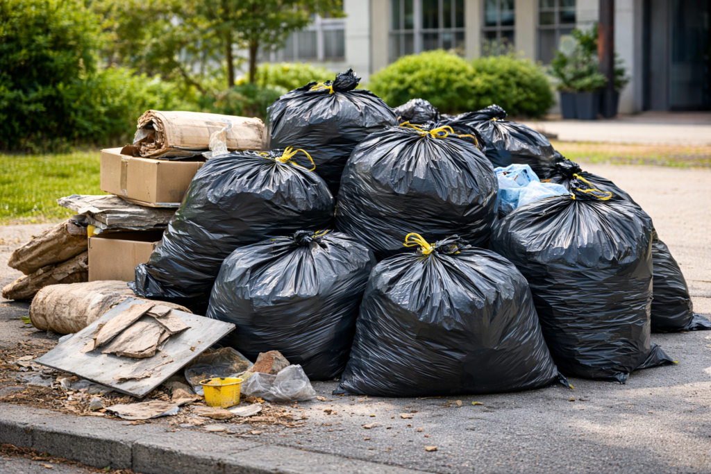 junk in sacks